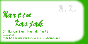 martin kasjak business card